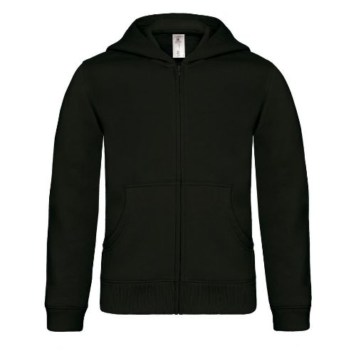 B & C Collection B&C Hooded Full-Zip /Kids Black